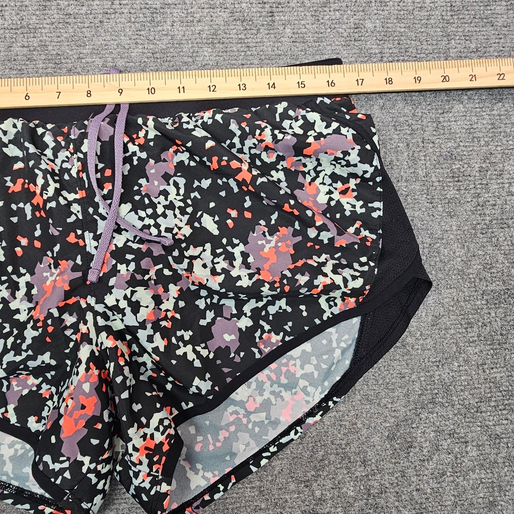Under Armour Running Shorts Women Large Black Multi HeatGear Active Athletic Gym - Picture 4 of 5